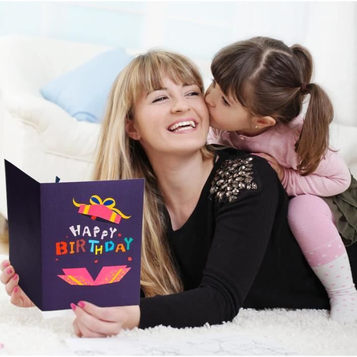 Carte Anniversaire 10 Ans Pop-up 3D – Carte Animée Avec Enveloppe – Pour Fille, Garçon, Couple - 14
