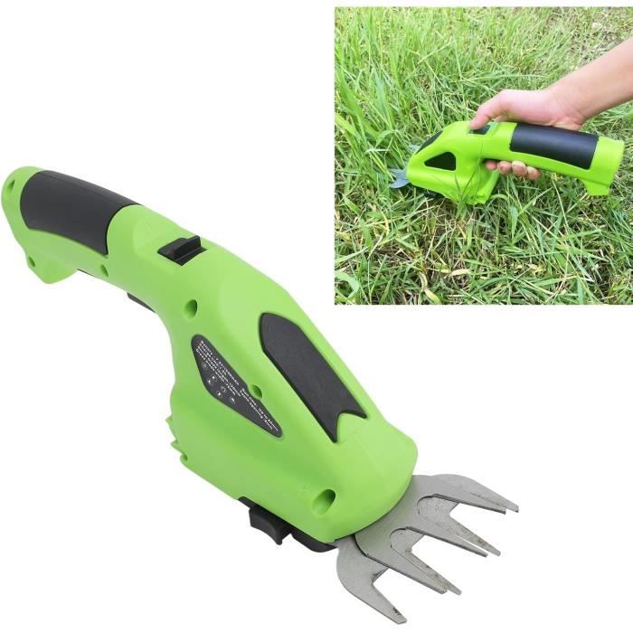 Taille-haie électrique Sans Fil KingSom 21V - 2 En 1 (lame 35 Cm + Cisaille 13 Cm) - Batterie Rechargeable