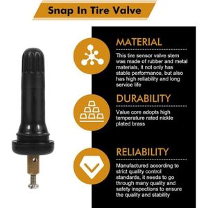 Kit 4 Capteurs TPMS Valve Métallique Gunmetal Pour Mercedes EQA H243 - Pré-programmés - Marque Electronicx