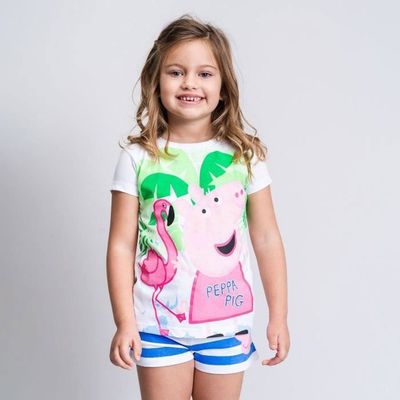 Ensemble Chemise + Pantalon Peppa Pig George Pig Pour Garçon - Avec Bretelles Et Nœud Papillon, Taille élastique - 6