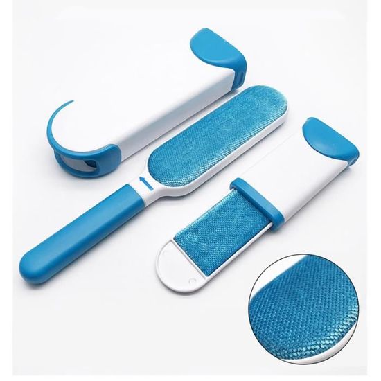 Brosse Anti-Poils Magique : Éliminez les Poils en un Clin d'Œil -  Accessoire de Voyage Offert Couleur Bleu