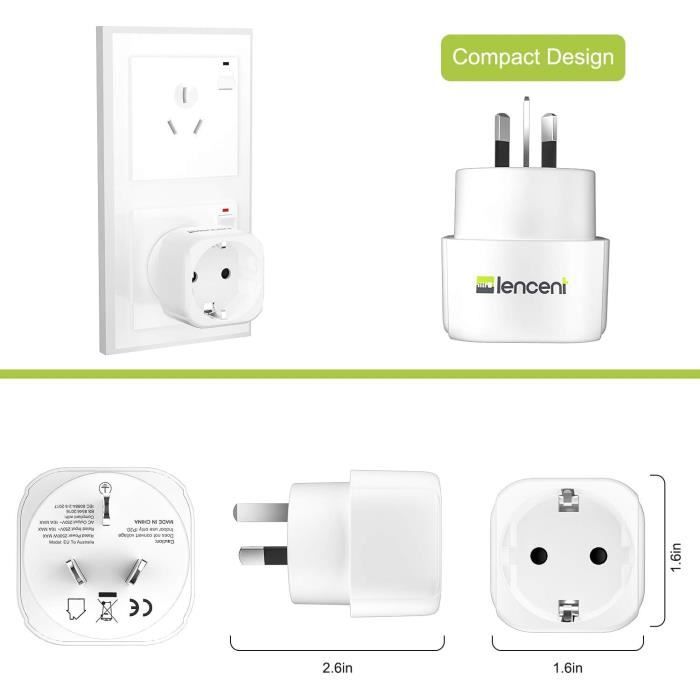 Haa Adaptateur Secteur (prise De Voyage Pour