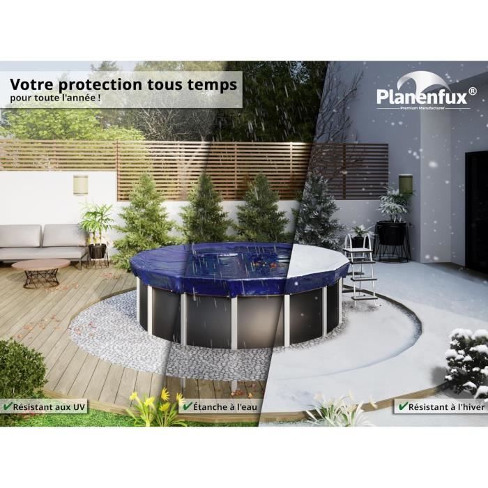 Bâche Hivernage Piscine Hors Sol Ø420cm | Polyéthylène 200g/m² Résistant UV/Chlore - Pour Piscines 320-366cm