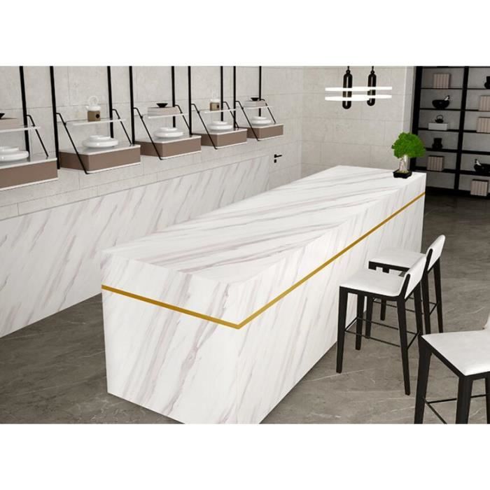 DIMEXACT - Papier adhésif pour meuble blanc laqué - 122 cm x 2.5 m