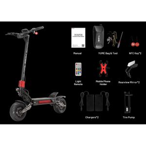 Trottinette électrique pliable tout-terrain YUME Raptor 6000 W à double