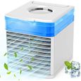 Mini Climatiseur portable, Climatiseur Mobile Silencieux, Mini Ventilateur Refroidisseur d'air avec Veilleuse Douce