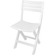 Robust plastic folding chair - white-0
