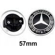 juxinchang- 10pcs Insigne emblème avant de capot 57mm noir Mercedes Benz logo-0