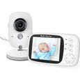 Moniteur Bébé, 2NLF Babyphone Caméra Vidéo Bébé Surveillance Numérique sans Fil avec 3.2 Inches LCD, VOX, Vision Nocturne, Communica-0