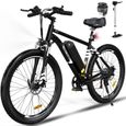 Vélo électrique VAE HITWAY Noir 26" x 3.0 Ville E-Bike Batterie Lithium Amovible 48V15AH Shimano 7 Vitesses-0