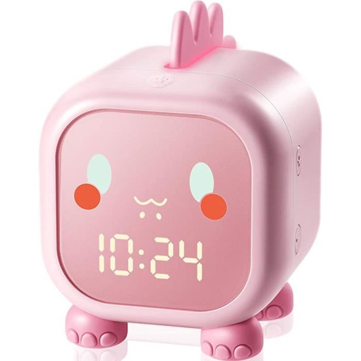 DTKID Réveil Enfant Analogique Garçon Fille Silencieux Horloges de Table alimentées par Batterie sans coutil de Chevet Grande Fonction Light pour Bureau de Chambre (Bleu-3