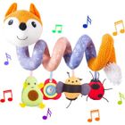 MINGMEI Jouets pour poussettes,Jouets Suspendus D'ornement De Berceau De Landau, Jouet en Spirale De Poussette De Lit De Bébé Orange
