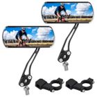 Rétroviseurs Vélo - WATERPULSE - Lot de 2 - Réglables à 360° - Rotatifs - Noir