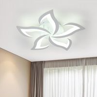 Plafonnier LED Moderne 60W 6000K Lustre de Plafond Blanc pour Cuisine Salon Chambre - Dia.60 cm