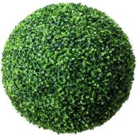 Boule De Buis Feuille Artificielle Boule Topiaire Réaliste Fausse Plante Vert Vert Décoration  30 Cm Boules Topiaires Artificielles
