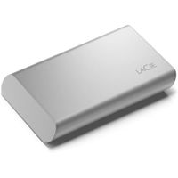 LaCie Portable SSD, 500 Go, SSD externe, USB-C, USB 3.2 de 2e generation, vitesses pouvant atteindre 1 050 Mo/s, Moon Silver,