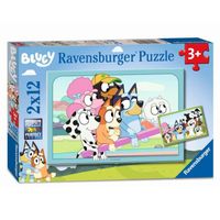 Puzzles 2 x 12 pièces - Ravensburger - S'amuser avec Bluey - Mixte - Age minimum 3 ans