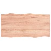 vidaXL Dessus de table bois chêne massif traité bordure assortie 363951