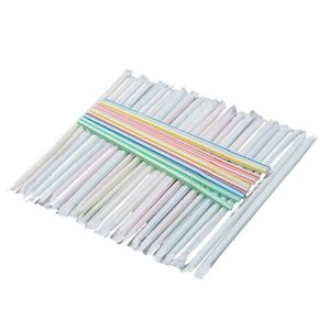 pailles jetables en Plastique de Couleurs Paquet de 100 GerTong Smoothies Flexibles Extra Larges