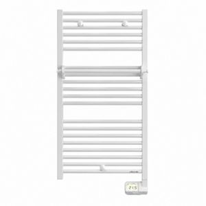 Radiateur Sèche-serviettes 750W - Inertie Sèche - écran LCD - Programmateur - Blanc - Voltman