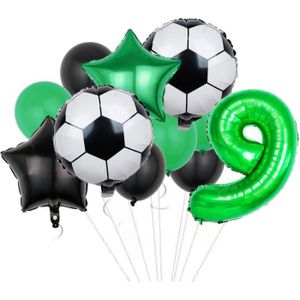 BALLON DÉCORATIF  Lot De Ballons De Football En Forme De Chiffre 9 -