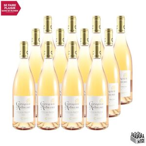 VIN ROSE Côtes du Rhône Chevalier d'Anthelme Rosé 2019 - Lot de 12x75cl - Cellier des Chartreux - Vin AOC Rosé de la Vallée du Rhône