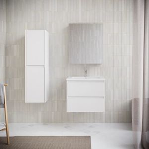 MEUBLE VASQUE - PLAN Meuble salle de bain design simple vasque FORTINA 