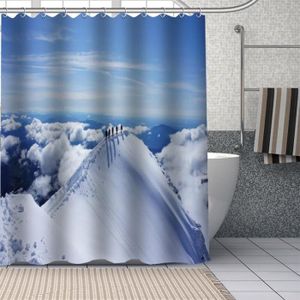 Ocean Rochers SCENIC Rideau de douche ensemble salle de bain Tapis Polyester Tissu Imperméable