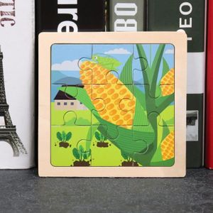 PUZZLE Maïs - Puzzle 3D en bois coloré de 11CM, Jouets co