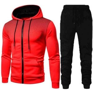 SURVÊTEMENT Homme Manches Jogging Hommes Sport Costume Causal Combinaison Sweat à Capuche Et Pantalons Rouge