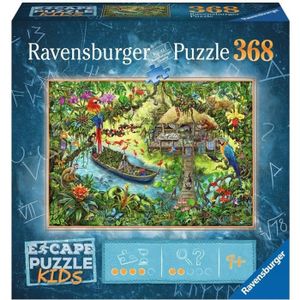 PUZZLE Escape puzzle Kids - Un safari dans la jungle - Ravensburger - Puzzle Escape Game 368 pièces - Dès 9 ans