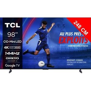Téléviseur LED TCL TV QLED 4K 248 cm 98C855
