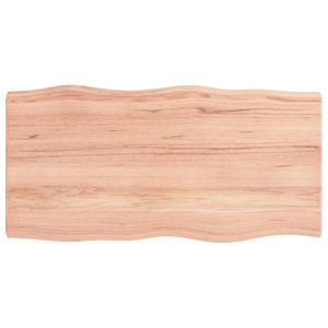 PLATEAU DE TABLE vidaXL Dessus de table bois chêne massif traité bo