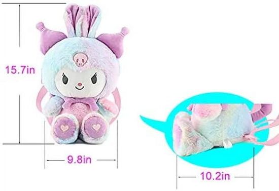 Peluche Kuromi 24 Cm – Douce Et Mignonne, Poupée Animé Pour Enfants – Cadeau Anniversaire