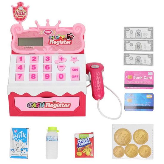Caisse Enregistreuse Jouet Kidplokio Avec Pavé Tactile Et Microphone - Jouet D'imitation Pour Enfants - Rouge, Taille Grande