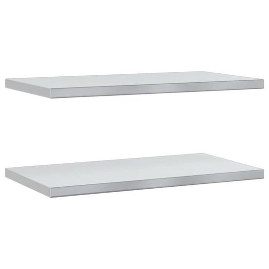 Mahlzeit Étagère Murale Inox Pliable 120x30 Cm - Étagère Flottante Cuisine Industrielle Argentée