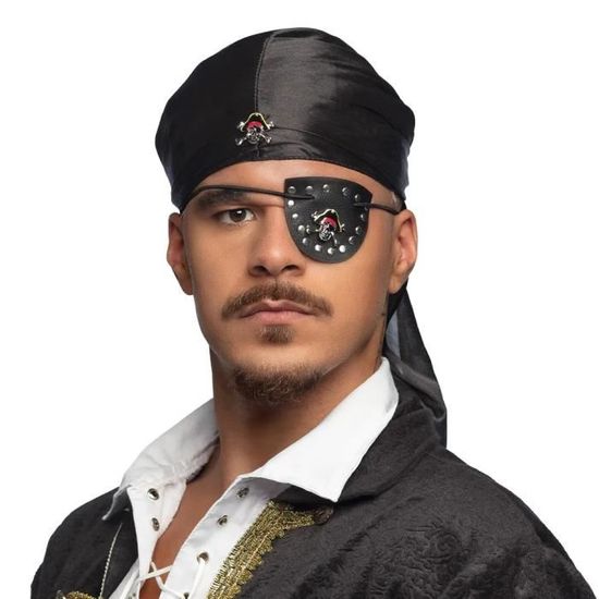 TYXHXTF 7 Pièces Ensemble D'Accessoires De Costume De Pirate, Avec Ceinture Bandana Cache Oeil Boucles D'Oreilles Collier Bracelet Bague, Pour Carnaval Halloween Enfants Adultes Rouge Vin