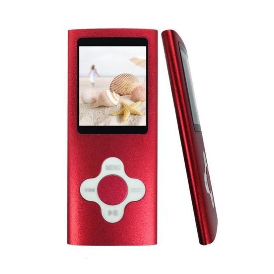 Lecteur / baladeur MP3 MP4 Lecteur Player Vidéo Radio Musique Jeux FM Écouteurs avec USB Câble rouge lucifer