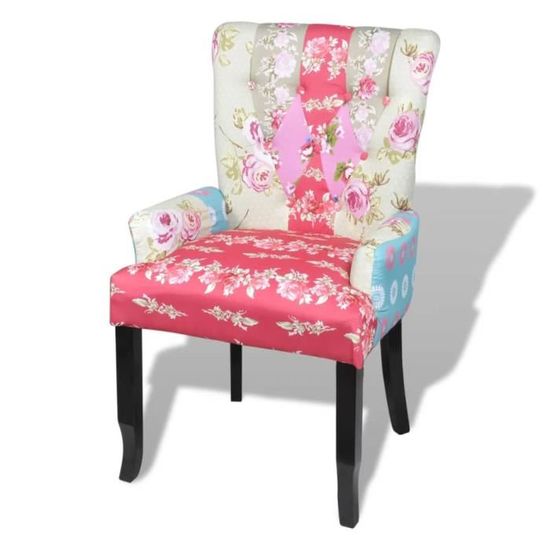 🐦🐦Scandinave- Fauteuil chaise en style français design de patchwork Fauteuil de relaxation - Fauteuil Relax Fauteuil Tv Faut9428
