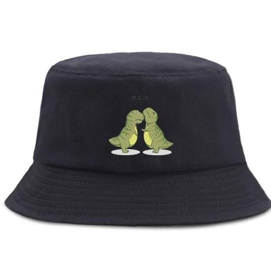 WHJWZY Bob Léger Imprimé Perroquet Chantant – Chapeau Unisexe Pliable Respirant Anti-UV – Idéal Voyage, Plage, Randonnée, Jardinage (Noir)