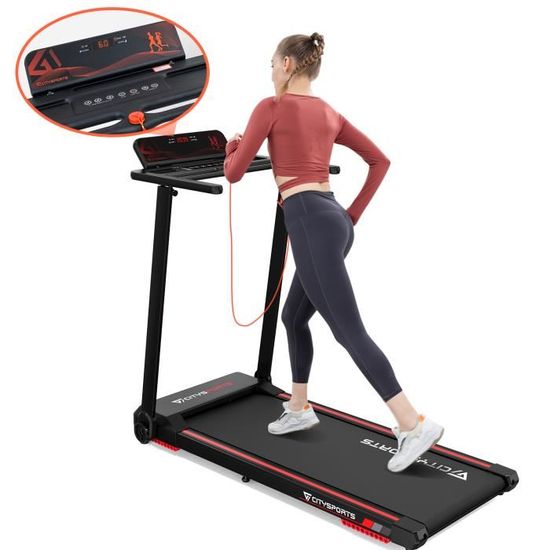 CITYSPORTS WP9 Tapis de Course Electrique Moteur 1400W / Vitesse 1.0 12.0km/h / Dimensions du