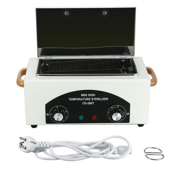 Stérilisateur à Chaleur Sèche Autoclave - Température Réglable 75-250°C - Pour Outils De Coiffure, Manucure, Dentaire - 12
