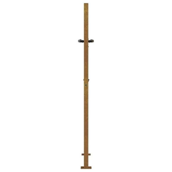 Portillon De Jardin Noir En Acier - 105 X 150 Cm - Verrouillable, Style Moderne Pour Terrasse Et Extérieur