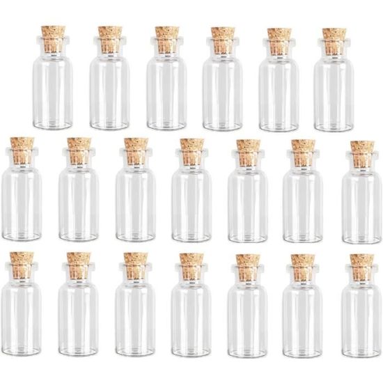 SYJINHUASY Lot De 16 Mini Bouteilles Plastique 50ml Avec Bouchons Argentés Et Entonnoir