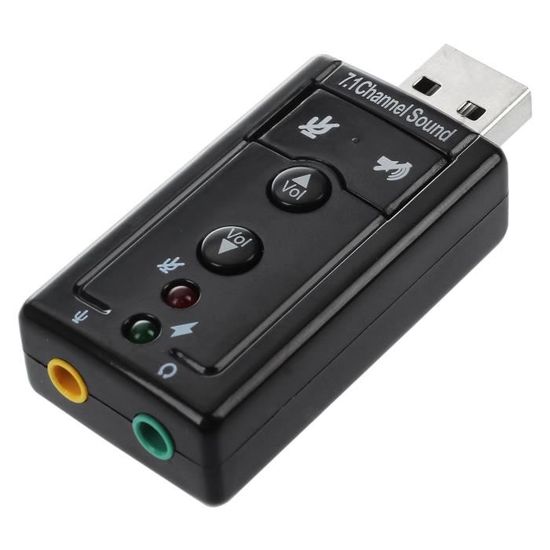 Contrôleur De Volume USB Avec Bluetooth 5.1 - Carte Son Externe, Double Prise Casque 3.5 Mm, Lecteur USB - Pour PC