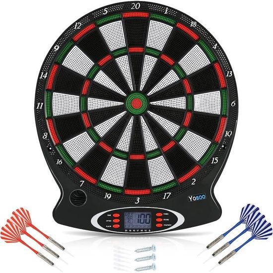 Cible Fléchettes électronique - Jeu Familial Avec écran LCD Et 6 Fléchettes