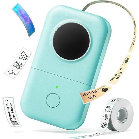 Gestion Rangement Étiqueteuse Bluetooth Vretti - Imprimante Étiquettes Autocollantes - IOS/Android - Portable 170g Compatible IOS Android