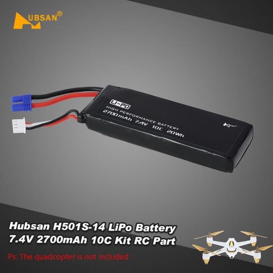 2 Pack 7.4V 2700mAh 10C 20Wh Li-Po Battery For Hubsan H501S X4 H501C