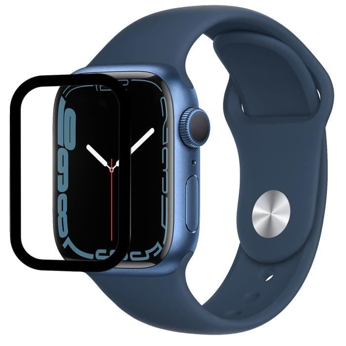 Protection décran en verre trempé pour Apple Watch Series SE 44mm - Lot de 2 films avec bords noirs Protection décran en verre trempé pour Apple Watch Series SE 44mm - Lot de 2 films avec bords noirs