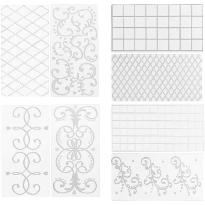 8pcs Emporte-piece plastique Moule à Gâteau Fondant Décoration de Gâteau Pâtisserie